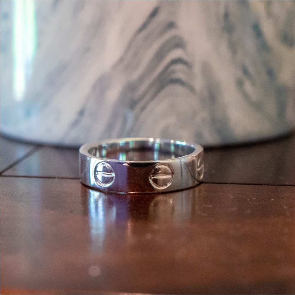 Silver Screw Love Ring - Picture 5 of 8